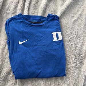Nike DUKE  DRI-FIT Royal Blue long sleeve tee shirt with White Accents